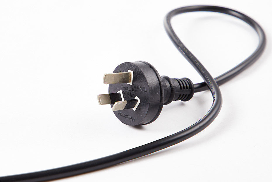 OEM Australian AC Power Cords PVC cách nhiệt 0.75mm SAA Extension Cable