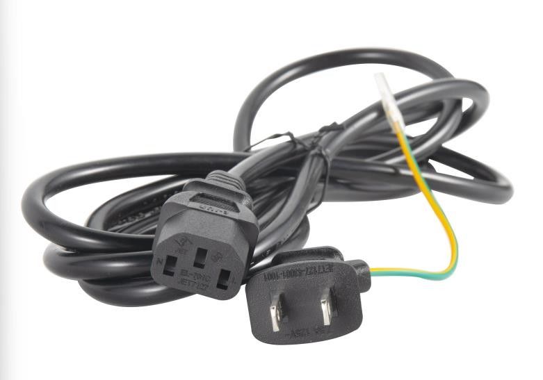Dây nguồn quốc tế 6ft Dây nguồn Nhật 125V 2 chân