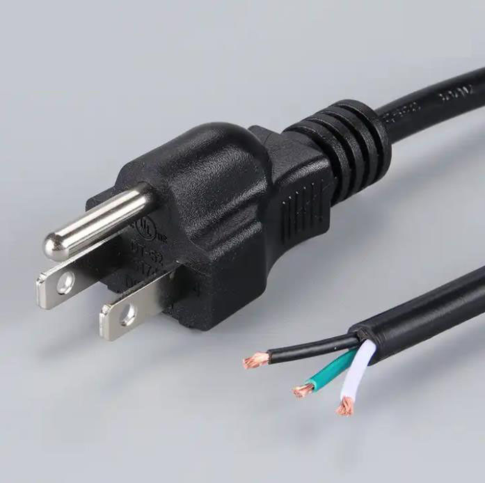 Dây nguồn AC 300V Nhật Bản Ba phích cắm Cáp nguồn mở rộng 3 lõi 18 Awg