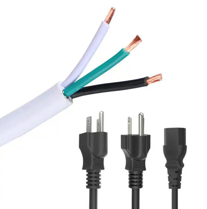 Dây nguồn AC 300V Nhật Bản Ba phích cắm Cáp nguồn mở rộng 3 lõi 18 Awg