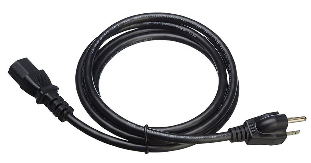 Dây nguồn IEC US Dây cáp điện AC 250V 3 chân chống nước cho máy tính
