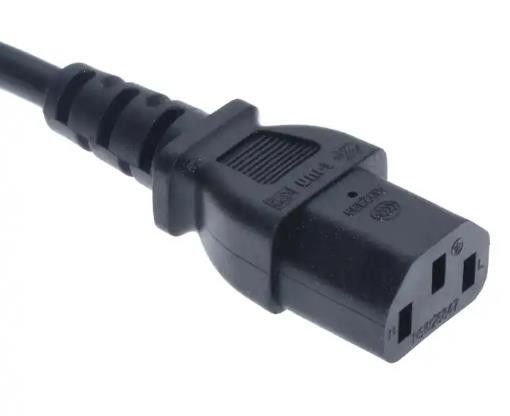 Cắm Dây nguồn AC Châu Âu 250V Dây nguồn IEC C13 thẳng nhẹ