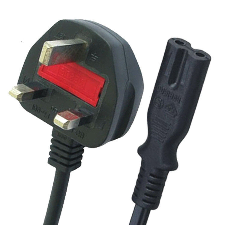 Dây nguồn AC IEC Vương quốc Anh 1,5M 3 phích cắm Prong Cáp chính 5Ft