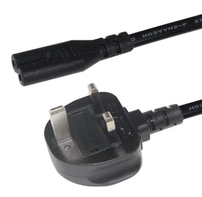 Dây nguồn AC IEC Vương quốc Anh 1,5M 3 phích cắm Prong Cáp chính 5Ft