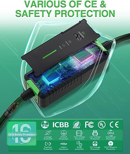 3.5KW 7KW EV sạc Wallbox Đèn sạc EV cấp 1 32 Amp