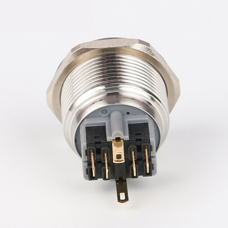 Công tắc nút nhấn kim loại chiếu sáng 28mm Đèn LED loại tròn 500V