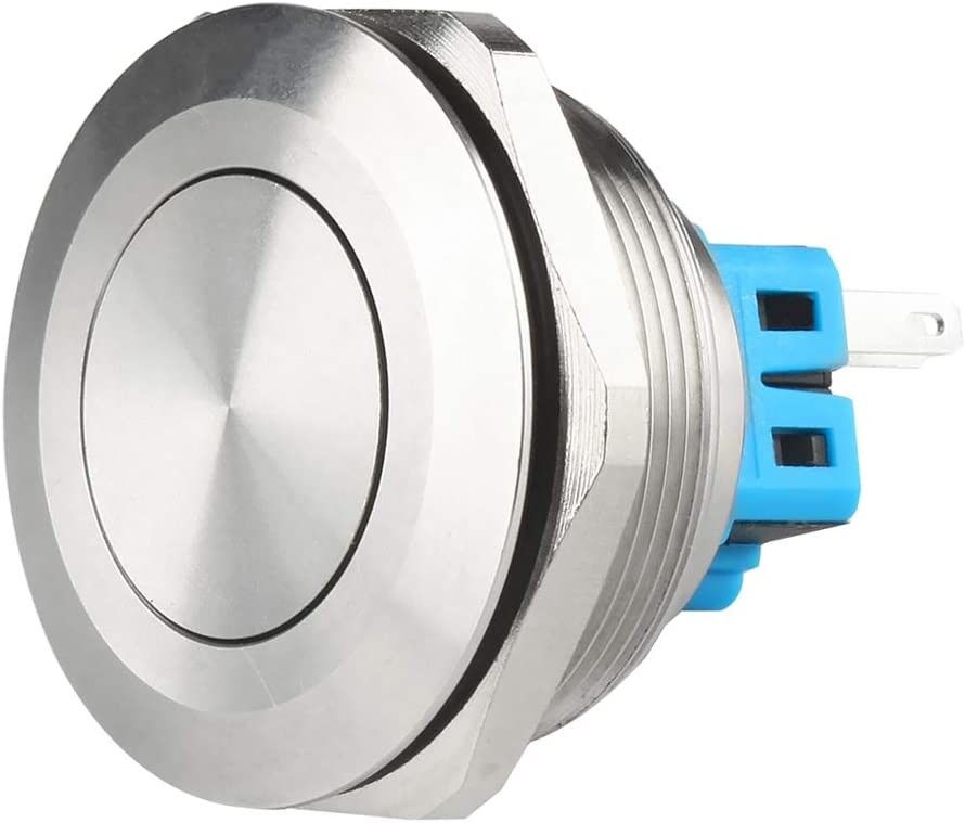 Bật nguồn Tắt nút ấn kim loại Công tắc đèn LED loại vòng chiếu sáng 30 mm