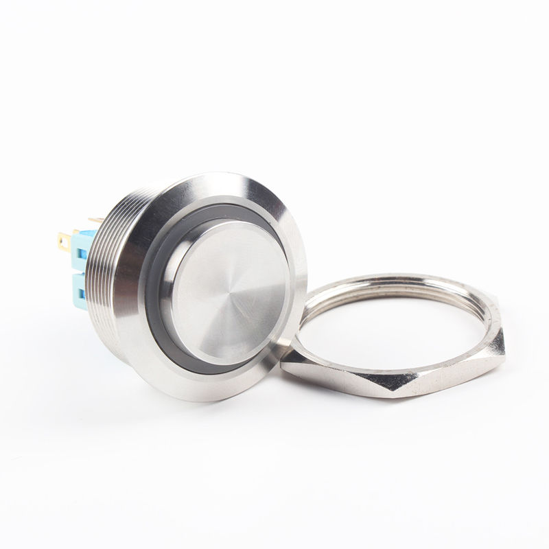 Bật nguồn Tắt nút ấn kim loại Công tắc đèn LED loại vòng chiếu sáng 30 mm
