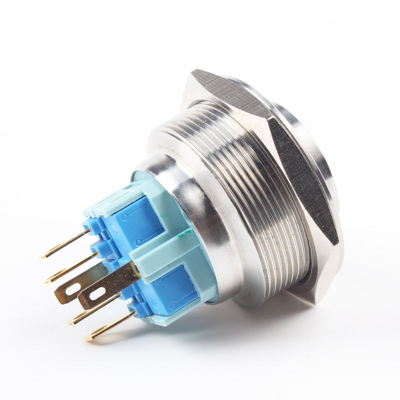 Bật nguồn Tắt nút ấn kim loại Công tắc đèn LED loại vòng chiếu sáng 30 mm
