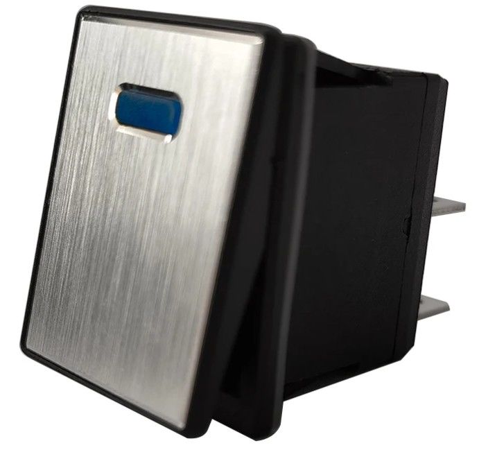 DC 12V 20A Bấm nút LED Panel kim loại nhôm 4PIN ON OFF Rocker Switch cho xe thuyền RV