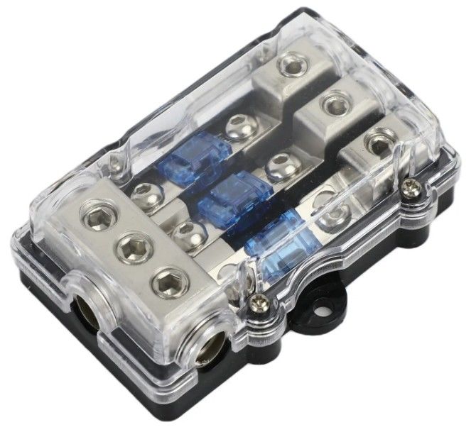 3Way Xe Ô Tô Mini ANL Cầu Chì Giá Đỡ Âm Thanh Stereo Phân Phối Điện Khối 60 Amp Cầu Chì Giá Đỡ Bảng Điều Khiển Gắn