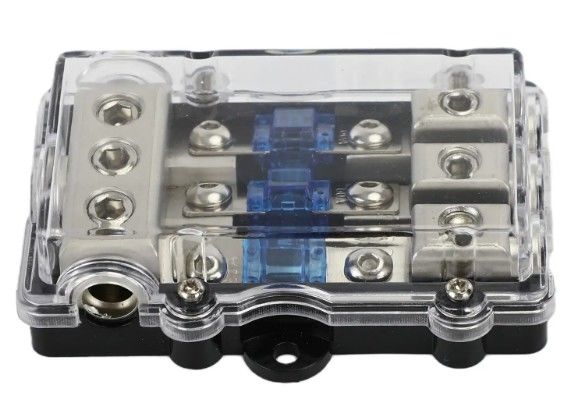 3Way Xe Ô Tô Mini ANL Cầu Chì Giá Đỡ Âm Thanh Stereo Phân Phối Điện Khối 60 Amp Cầu Chì Giá Đỡ Bảng Điều Khiển Gắn