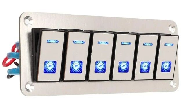 Bảng chuyển đổi chuyển đổi, Rocker Switch Panel Waterproof Universal UTV Boat Switch nhỏ