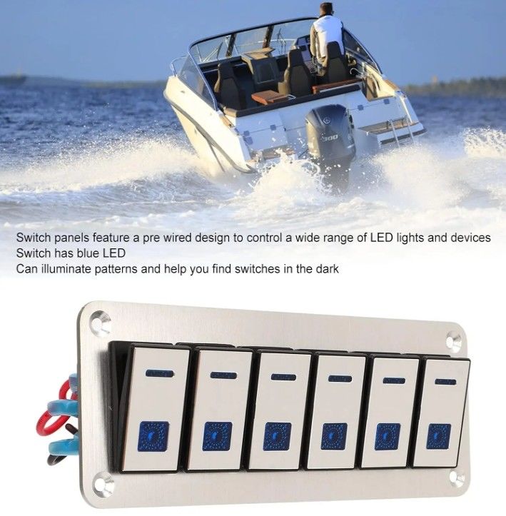 Bảng chuyển đổi chuyển đổi, Rocker Switch Panel Waterproof Universal UTV Boat Switch nhỏ