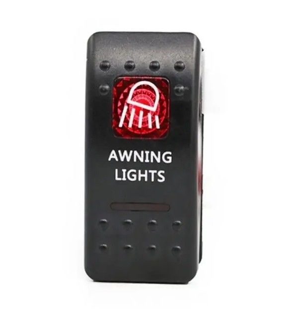 12V 24V chiếu sáng màu xanh lá cây đèn LED biểu tượng chống nước laser On / Off Boat Rocker Switch cho xe hơi thuyền Marine RV