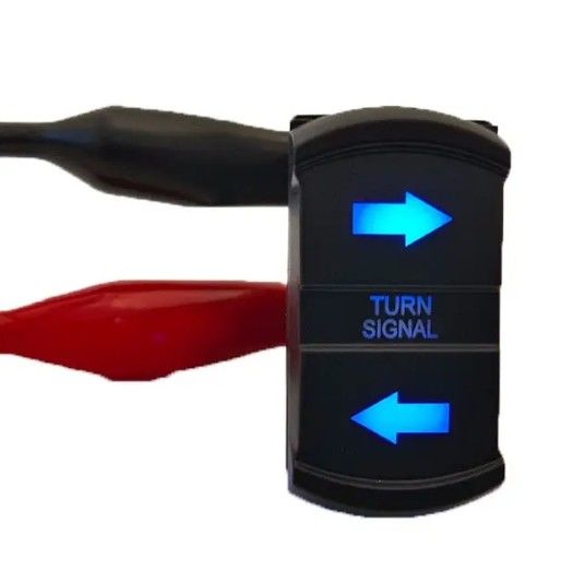 New Style Custom DIY Icon DC 12V 7Pin ON-OFF LED Blue Light Turn Signal Rocker Switch Cho xe ô tô 4X4 Xe tải thuyền