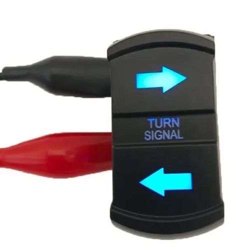 New Style Custom DIY Icon DC 12V 7Pin ON-OFF LED Blue Light Turn Signal Rocker Switch Cho xe ô tô 4X4 Xe tải thuyền