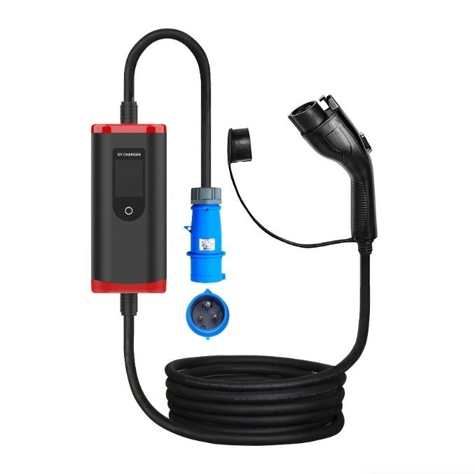 IP65 16A-40A tùy chỉnh có thể điều chỉnh SAE J1772 loại 1 Bộ sạc xe EV di động Trạm sạc di động