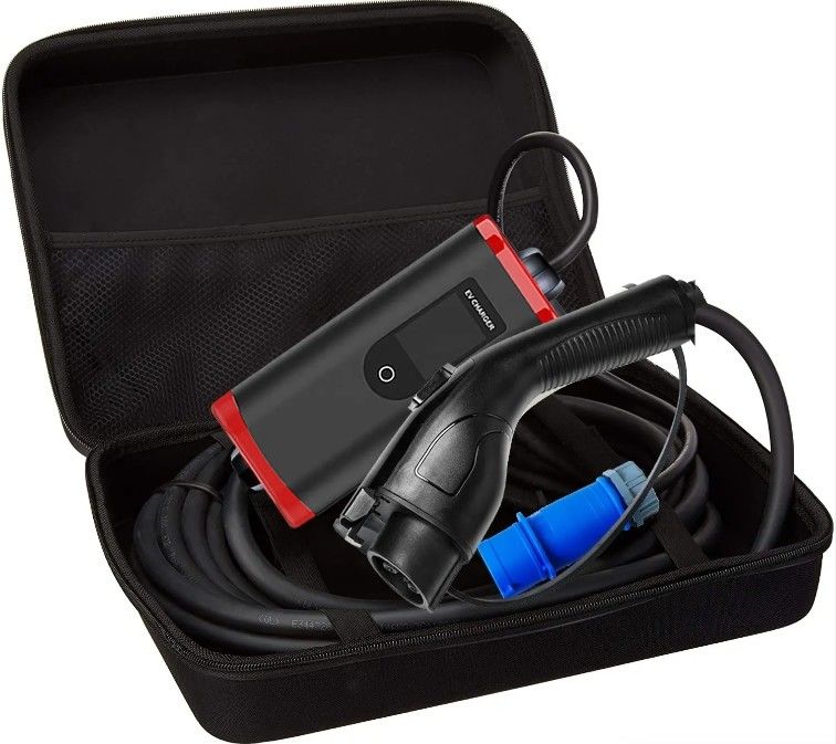 IP65 16A-40A tùy chỉnh có thể điều chỉnh SAE J1772 loại 1 Bộ sạc xe EV di động Trạm sạc di động