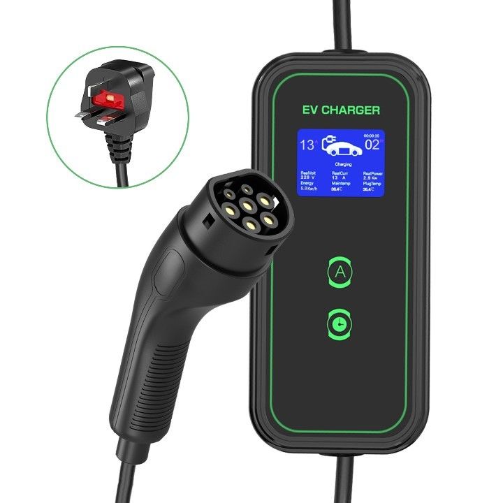 3.5KW 7KW 11KW Tiêu chuẩn châu Âu Cắm loại 2 Cáp sạc AC di động Nhà Sạc EV di động 7KW áo khoác Tpe