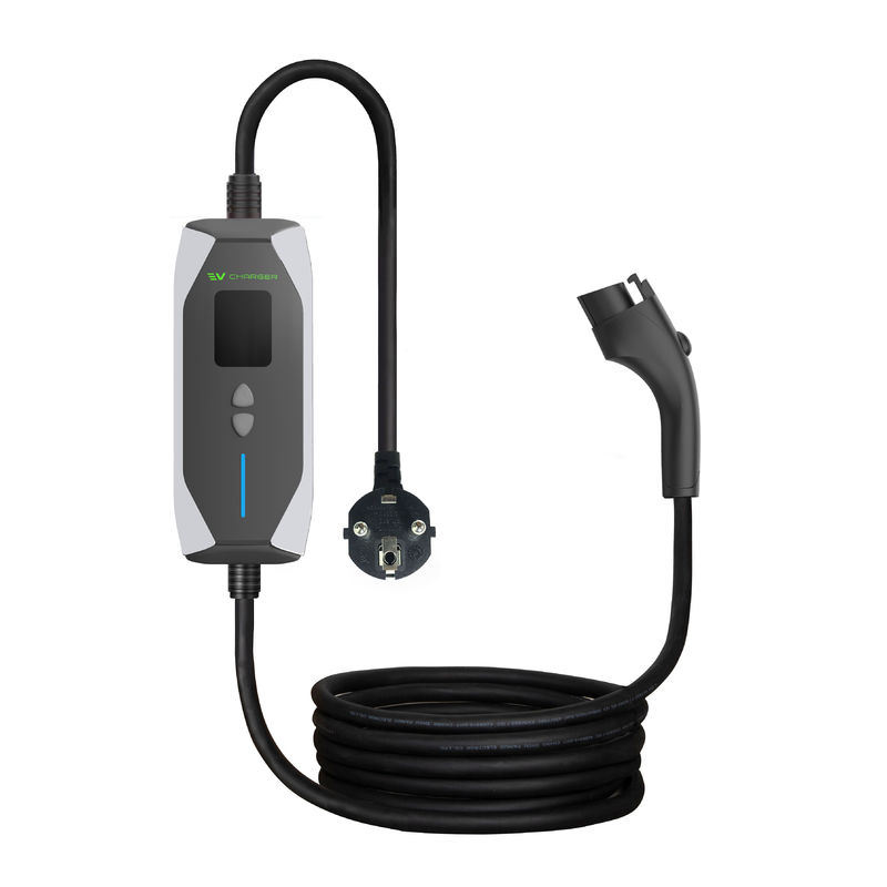 Bộ sạc EV khẩn cấp di động 7KW Bộ sạc EV năng lượng mới 0,96 inch loại 2