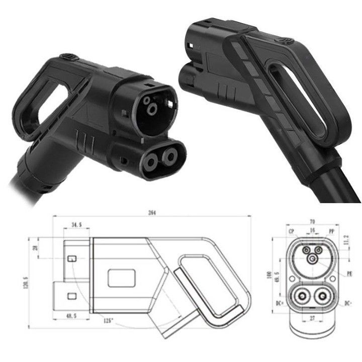 Sạc nhanh CCS2 Sạc súng 40A 80A DC EV Sạc cáp CCS2 Cắm cho xe hơi châu Âu