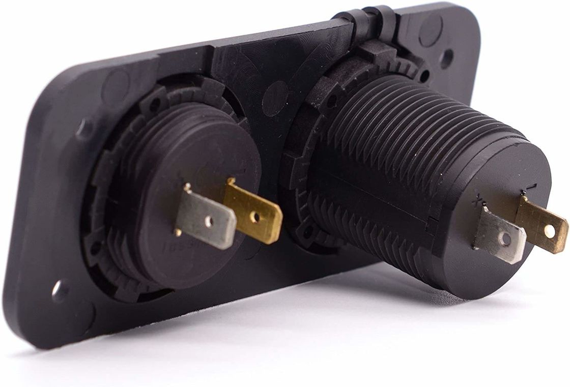 DC 12V 24V LED Digital Voltmeter USB Outlet Power Socket Panel 3.1A Sạc