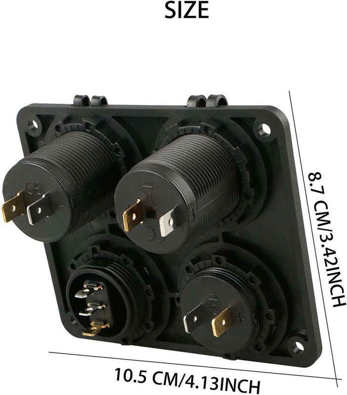 Đường viền chuyển đổi ô tô tùy chỉnh ổ cắm bật thuốc lá & đèn LED bật tắt Rocker Toggle Switch
