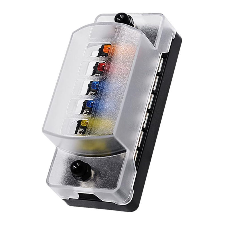 12V-24V DC 6 Way Fuse Block với Bus âm Atc / Ato Standard Automotive Fuse Boxes