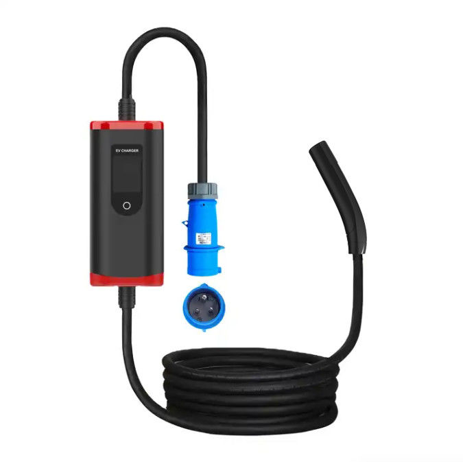 Type2 Tesla NACS 32A 7Kw Ev sạc trạm sạc EV di động với màn hình điều chỉnh