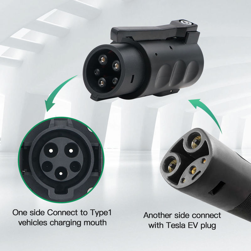80A 240v Ac Tesla Charger Connector Ev Adapter Charger Tesla To J1772 Adapter cho Tesla