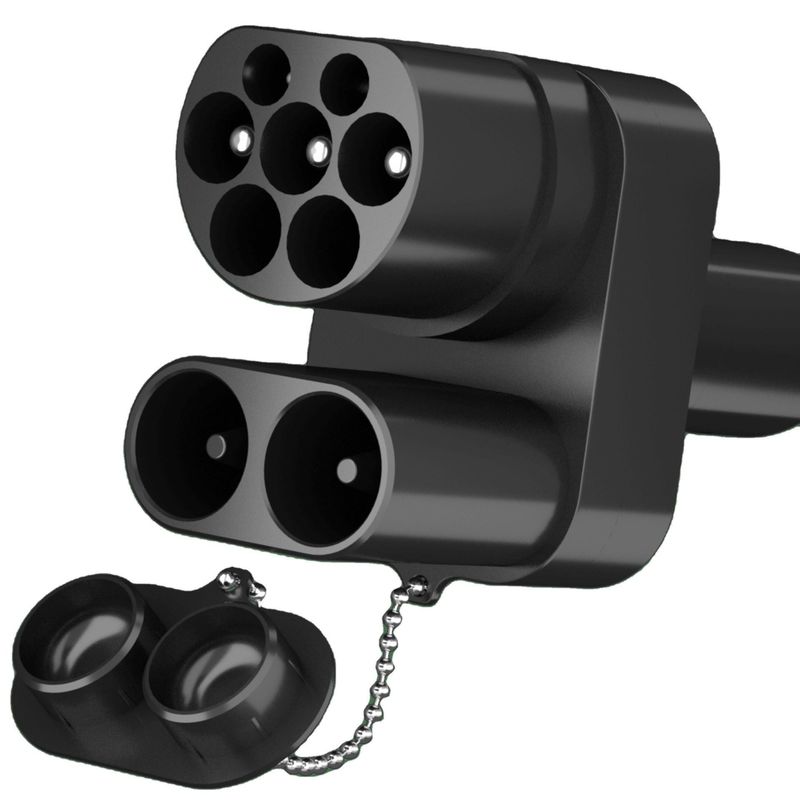 Châu Âu CCS2 để Tesla xe điện sạc CCS2 DC adapter cho TESLA AC + DC
