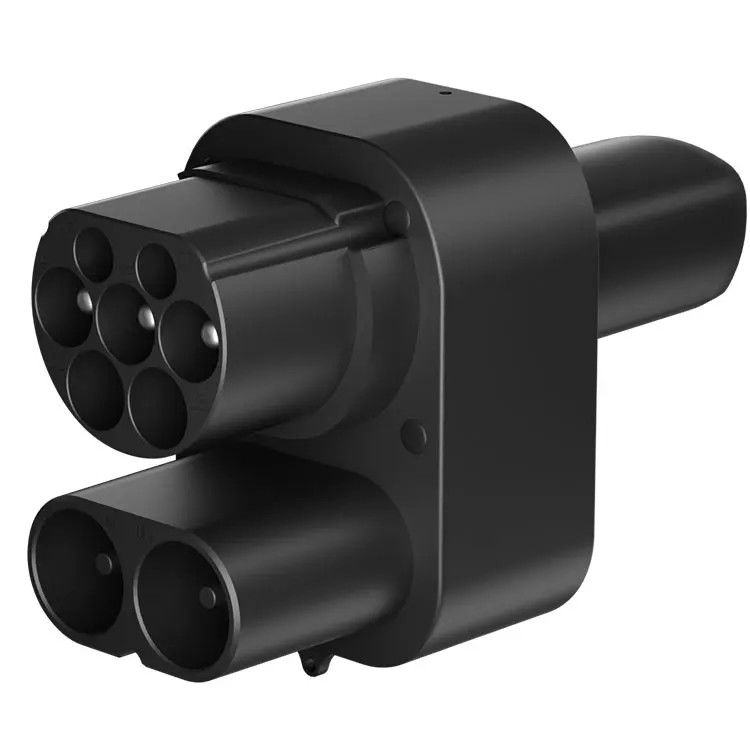Châu Âu CCS2 để Tesla xe điện sạc CCS2 DC adapter cho TESLA AC + DC