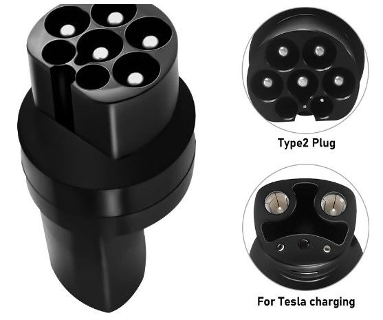 Kết nối bộ sạc EV Type2 đến Adapter Tesla cho Xe Tesla Adapter bộ sạc xe điện