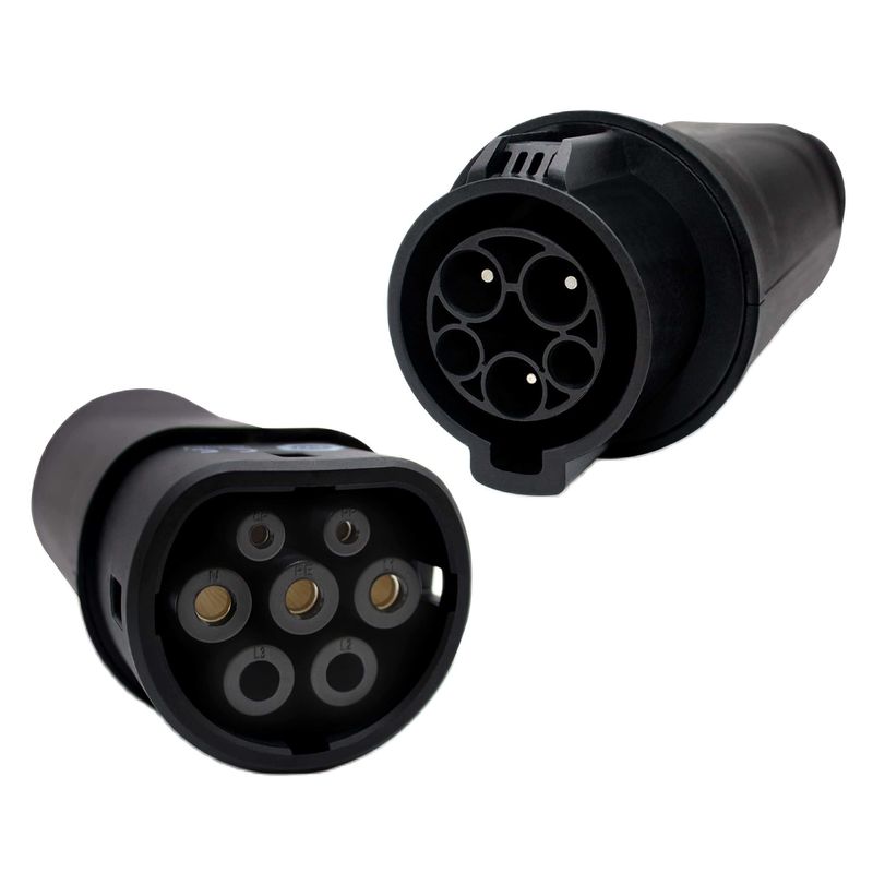 Bộ điều hợp EV Bộ sạc EV SAE J1772 loại 1 đến IEC 62196 loại 2 Tương thích với đầu nối sạc TYPE 1