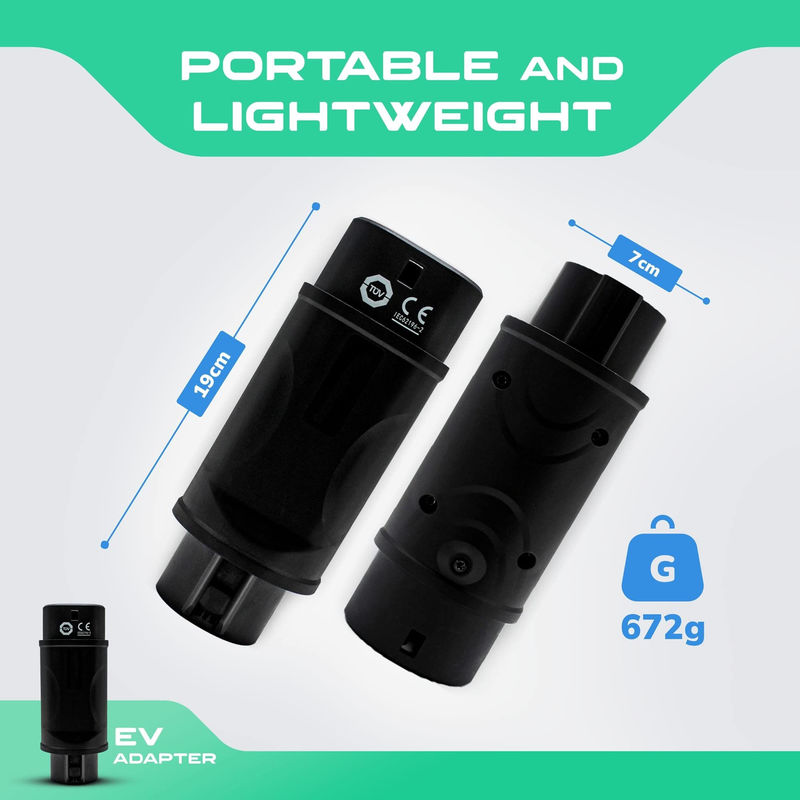 Bộ điều hợp EV Bộ sạc EV SAE J1772 loại 1 đến IEC 62196 loại 2 Tương thích với đầu nối sạc TYPE 1